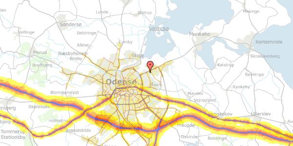 Trafikstøjkort på Hybenhaven 35, 5240 Odense NØ