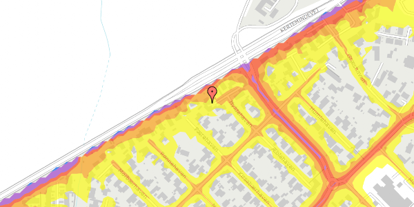 Trafikstøjkort på Hyldehaven 10, 5320 Agedrup