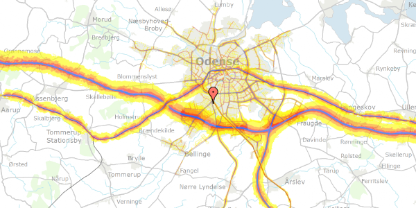 Trafikstøjkort på Ingolfs Allé 3, 5250 Odense SV