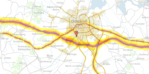 Trafikstøjkort på Ingrids Allé 44, 5250 Odense SV