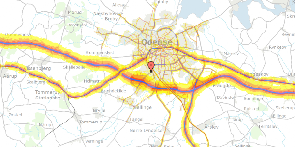 Trafikstøjkort på Ingrids Allé 63, 5250 Odense SV