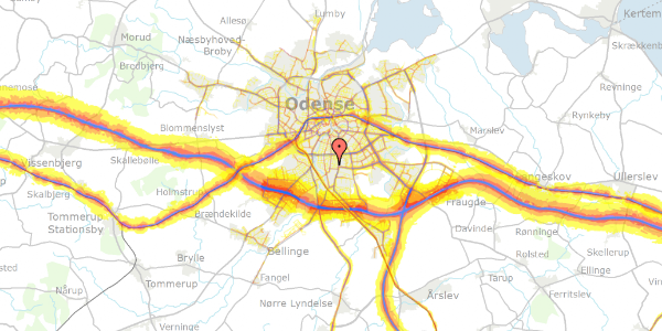 Trafikstøjkort på J.L. Heibergs Vej 7, 5230 Odense M