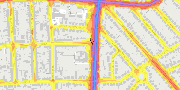 Trafikstøjkort på Jagtvej 2, 1. , 5000 Odense C