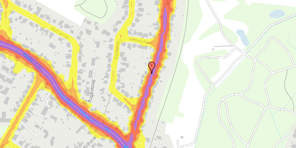 Trafikstøjkort på Jernbanevej 16, 5210 Odense NV