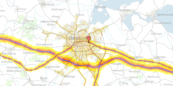 Trafikstøjkort på Jomsborgvej 30, 5000 Odense C