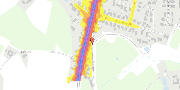 Trafikstøjkort på Kalørvej 83, 5200 Odense V