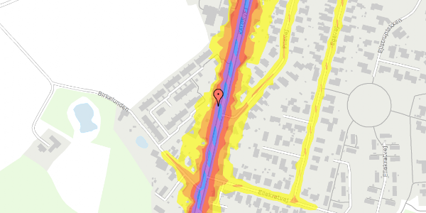 Trafikstøjkort på Kalørvej 102, 5200 Odense V