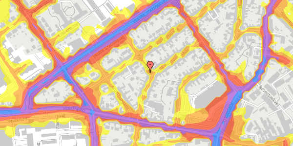 Trafikstøjkort på Kingosgade 4, 5000 Odense C