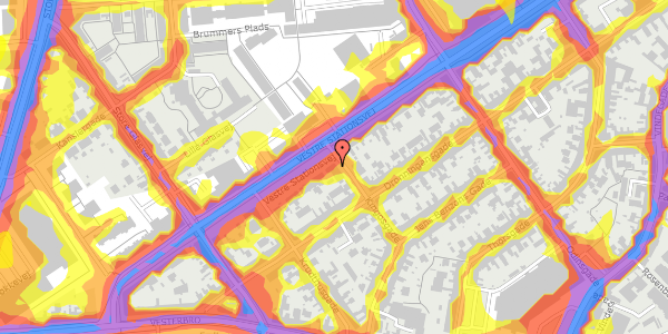 Trafikstøjkort på Kingosgade 14, st. th, 5000 Odense C