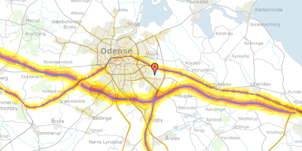 Trafikstøjkort på Kirsebærgrenen 45, 5220 Odense SØ