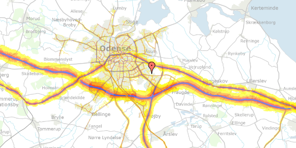 Trafikstøjkort på Kirsebærgrenen 52, 5220 Odense SØ