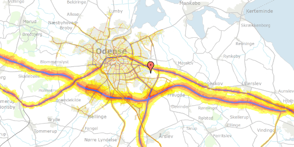 Trafikstøjkort på Kirsebærgrenen 185, 5220 Odense SØ