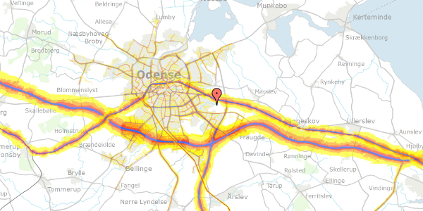 Trafikstøjkort på Kirsebærgrenen 247, 5220 Odense SØ