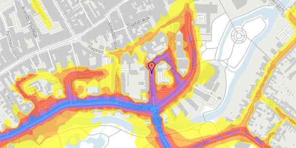 Trafikstøjkort på Klaregade 21, 5. , 5000 Odense C