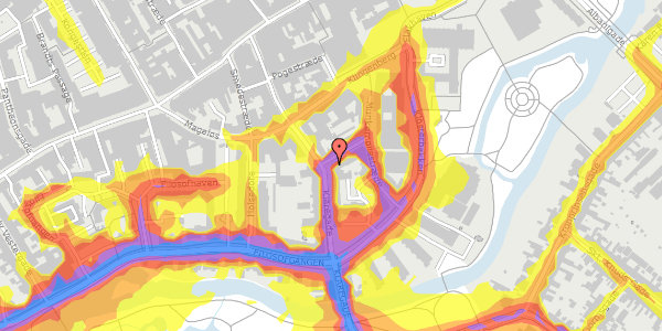 Trafikstøjkort på Klaregade 34, 5000 Odense C