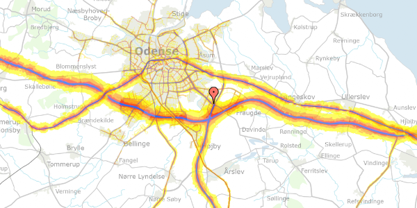 Trafikstøjkort på Klokkens Kvarter 219, 5220 Odense SØ