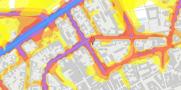 Trafikstøjkort på Klostervej 11, 3. th, 5000 Odense C