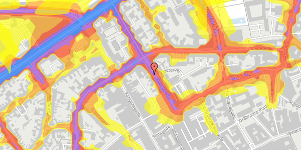 Trafikstøjkort på Klostervej 18, 2. th, 5000 Odense C