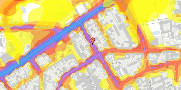 Trafikstøjkort på Klostervej 22, st. , 5000 Odense C