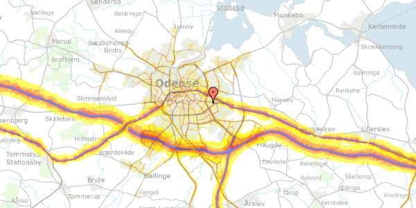 Trafikstøjkort på Korsløkkevej 41, 3. th, 5220 Odense SØ