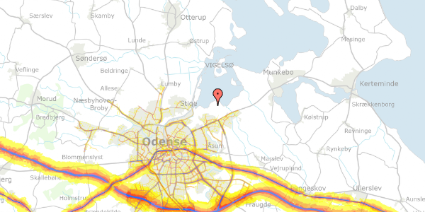 Trafikstøjkort på Kragenæsvej 29, 5240 Odense NØ