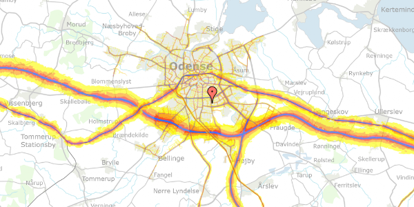 Trafikstøjkort på Krengerupvænget 23, 5230 Odense M