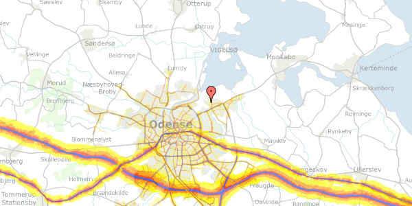 Trafikstøjkort på Krogen 6, 5240 Odense NØ