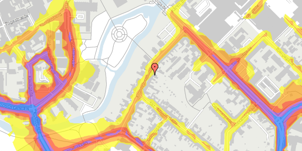 Trafikstøjkort på Kronprinsensgade 24, st. , 5000 Odense C