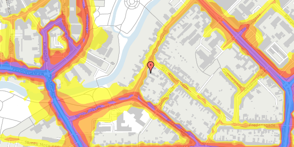 Trafikstøjkort på Kronprinsensgade 44, 1. , 5000 Odense C