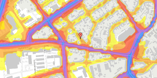 Trafikstøjkort på Krudthusgade 2, 5000 Odense C