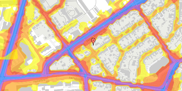 Trafikstøjkort på Krudthusgade 23, kl. , 5000 Odense C