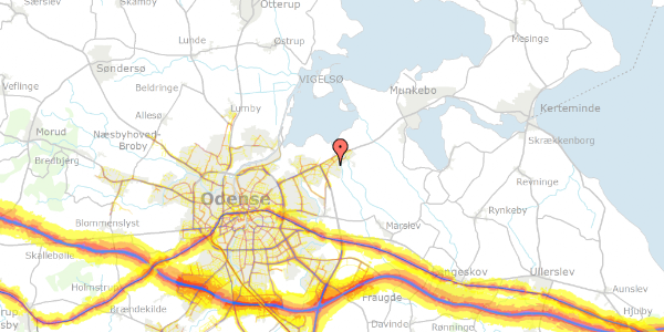 Trafikstøjkort på Kærhaven 4, st. 9, 5320 Agedrup