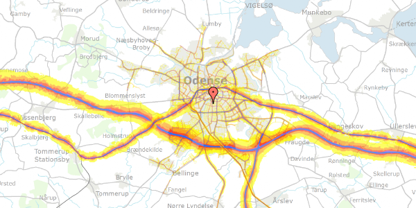 Trafikstøjkort på Lahnsgade 83, 3. , 5000 Odense C