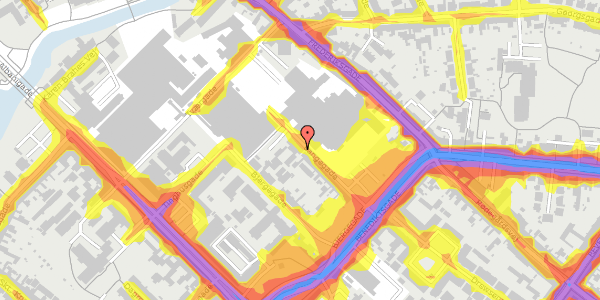 Trafikstøjkort på Langegade 21, 5000 Odense C