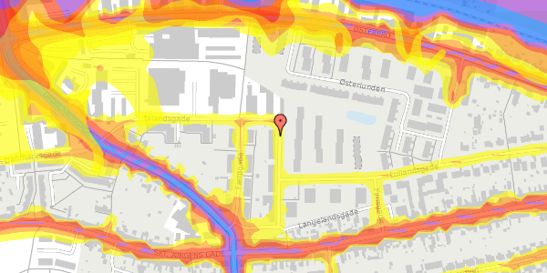 Trafikstøjkort på Langelandsgade 12, 2. tv, 5000 Odense C