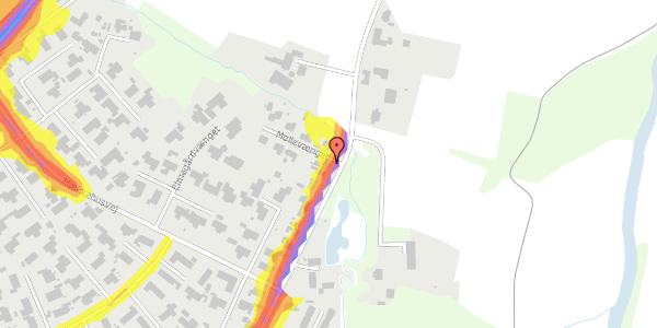 Trafikstøjkort på Lettebækvej 35, 5250 Odense SV