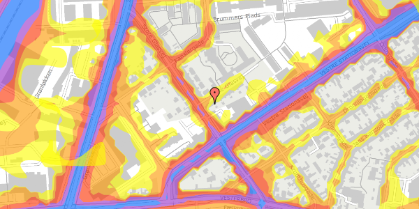 Trafikstøjkort på Lille Glasvej 1, st. th, 5000 Odense C