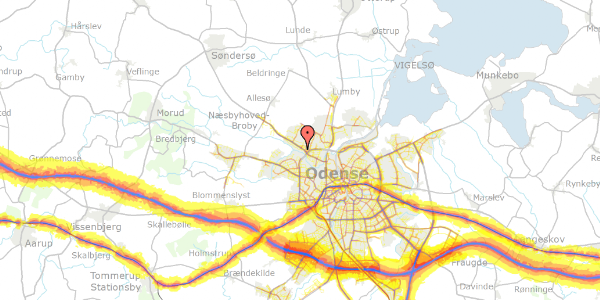 Trafikstøjkort på Lille Klaus 3, 5270 Odense N