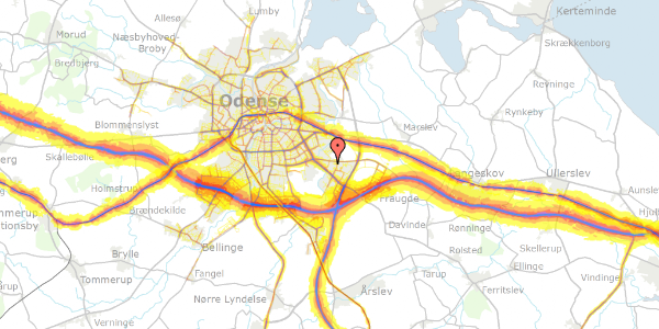 Trafikstøjkort på Lille Tornbjerg Vej 51, 5220 Odense SØ