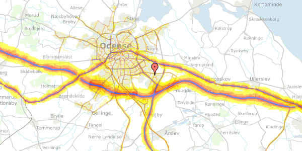 Trafikstøjkort på Lille Tornbjerg Vej 99, 5220 Odense SØ