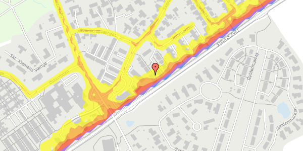 Trafikstøjkort på Lindegårdhaven 11, 5260 Odense S