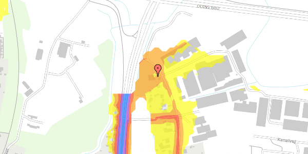 Trafikstøjkort på Lumbyvej 80, 5000 Odense C