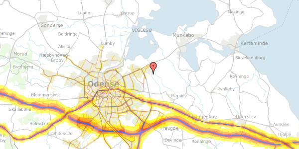 Trafikstøjkort på Markhaven 69, 5320 Agedrup