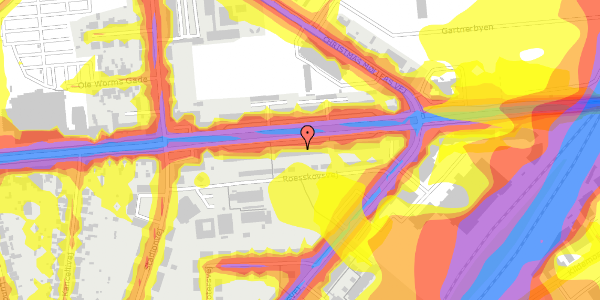 Trafikstøjkort på Middelfartvej 68, 1. 1, 5200 Odense V