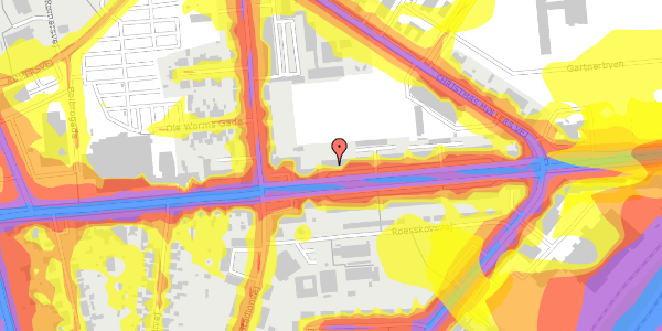 Trafikstøjkort på Middelfartvej 75, 2. th, 5200 Odense V