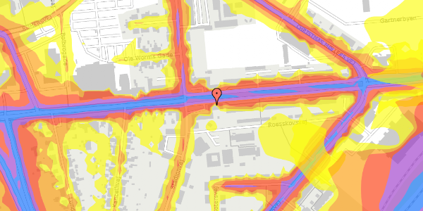 Trafikstøjkort på Middelfartvej 84, 1. th, 5200 Odense V