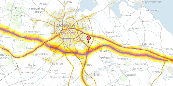 Trafikstøjkort på Mælkehatten 53, 5220 Odense SØ