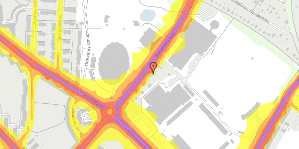 Trafikstøjkort på Møllemarksvej 65, 5200 Odense V