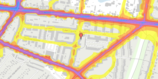 Trafikstøjkort på Nansensgade 12, kl. tv, 5000 Odense C