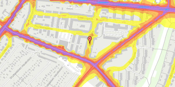 Trafikstøjkort på Nansensgade 19, 2. th, 5000 Odense C